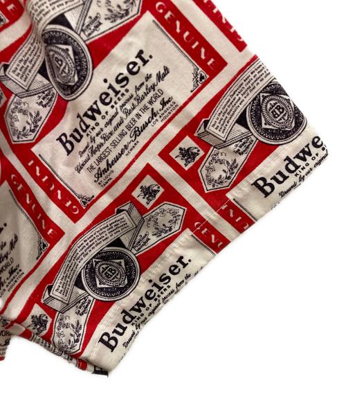 ELDERADO（エルドラド）ELDERADO (エルドラド) LABEL LINE (レーベルライン) 90sBudweiserBD半袖シャツ レッド サイズ:Mの古着・服飾アイテム