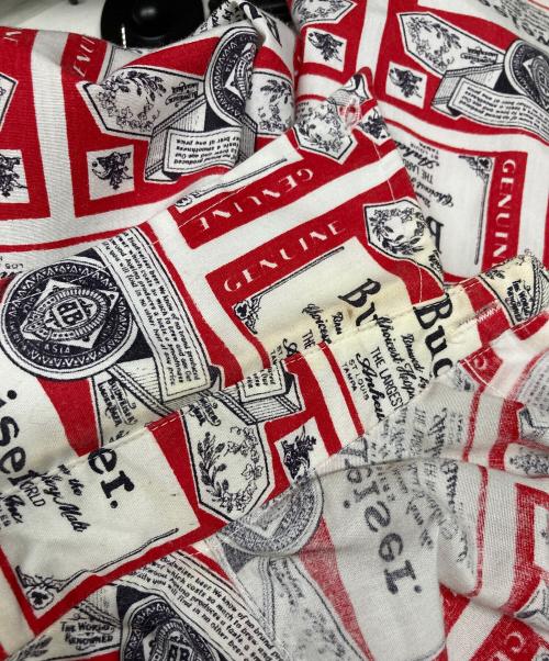 ELDERADO（エルドラド）ELDERADO (エルドラド) LABEL LINE (レーベルライン) 90sBudweiserBD半袖シャツ レッド サイズ:Mの古着・服飾アイテム