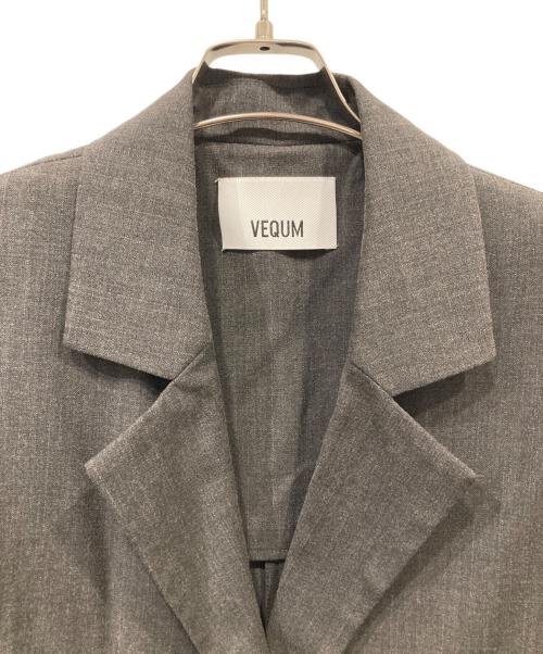 VEQUM（ベクム）VEQUM (ベクム) テーラードジャケット グレー サイズ:Freeの古着・服飾アイテム