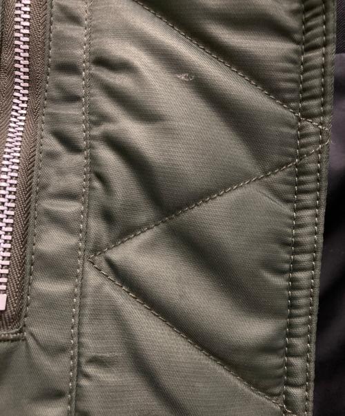 UN3D.（アンスリード）UN3D. (アンスリード) FABRIC MIX CT ファブリックミックスコート ブラック×カーキ サイズ:不明の古着・服飾アイテム