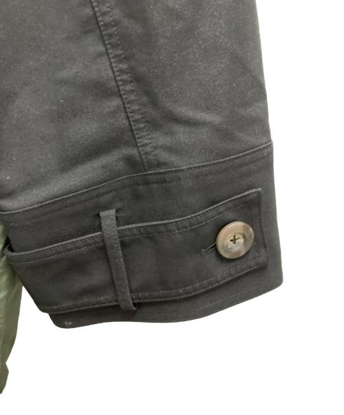 UN3D.（アンスリード）UN3D. (アンスリード) FABRIC MIX CT ファブリックミックスコート ブラック×カーキ サイズ:不明の古着・服飾アイテム