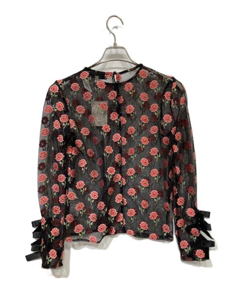 DREAM sister jane（ドリームシスタージェーン）DREAM SISTER JANE (ドリームシスタージェーン) twinkle floral rufful（きらめく花柄のフリル）28SK03TOD098 ブラック サイズ:S 未使用品の古着・服飾アイテム