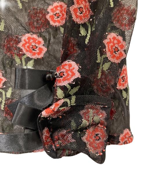 DREAM sister jane（ドリームシスタージェーン）DREAM SISTER JANE (ドリームシスタージェーン) twinkle floral rufful（きらめく花柄のフリル）28SK03TOD098 ブラック サイズ:S 未使用品の古着・服飾アイテム