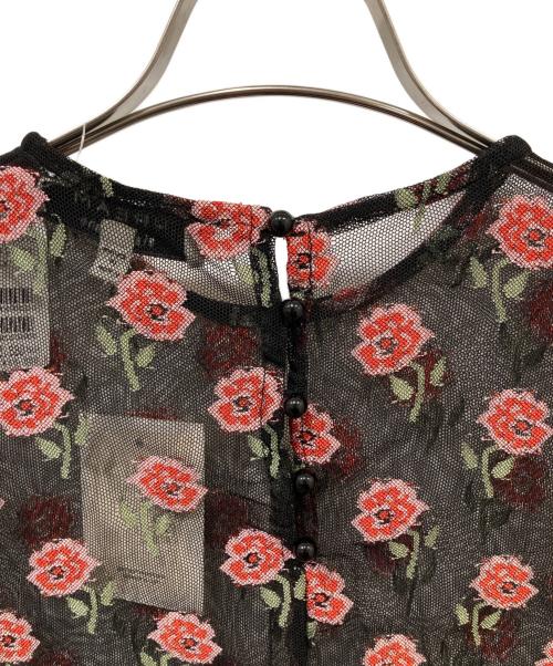 DREAM sister jane（ドリームシスタージェーン）DREAM SISTER JANE (ドリームシスタージェーン) twinkle floral rufful（きらめく花柄のフリル）28SK03TOD098 ブラック サイズ:S 未使用品の古着・服飾アイテム