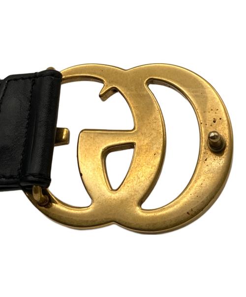 GUCCI（グッチ）GUCCI (グッチ) GGマーモントレザーベル ブラックの古着・服飾アイテム