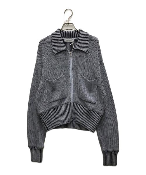 WRAPINKNOT（ラッピンノット）WRAPINKNOT (ラッピンノット) STUDIOUS (ステュディオス) 別注ジップクロップドトップス カーディガン サックスブルーの古着・服飾アイテム