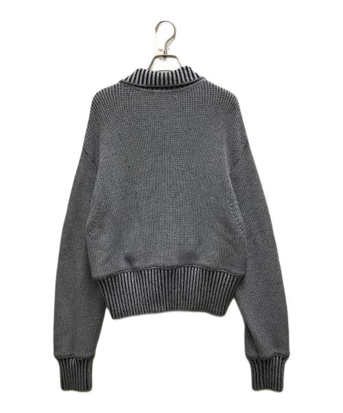 WRAPINKNOT（ラッピンノット）WRAPINKNOT (ラッピンノット) STUDIOUS (ステュディオス) 別注ジップクロップドトップス カーディガン サックスブルーの古着・服飾アイテム