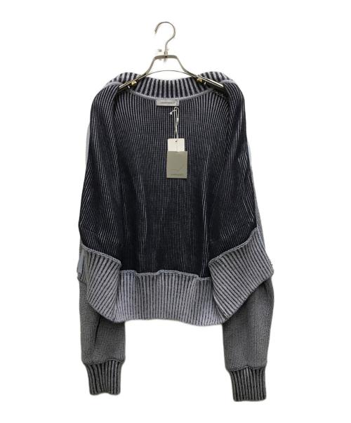 WRAPINKNOT（ラッピンノット）WRAPINKNOT (ラッピンノット) STUDIOUS (ステュディオス) 別注ジップクロップドトップス カーディガン サックスブルーの古着・服飾アイテム