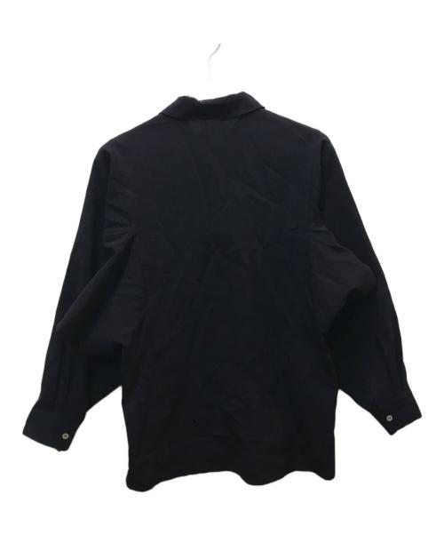 COMME des GARCONS（コムデギャルソン）COMME des GARCONS (コムデギャルソン) ウール丸襟シャツ ネイビー サイズ:Freeの古着・服飾アイテム