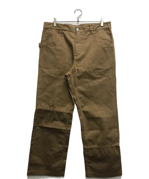 OAMC（オーエーエムシー）OAMC (オーエーエムシー) 切替ヘリンボーンワークパンツ ベージュ サイズ:83.5cm (W33)の古着・服飾アイテム
