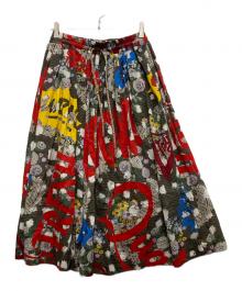 Vivienne Westwood RED LABEL（ヴィヴィアンウエストウッドレッドレーベル）の古着「マルチカラースカート」｜ブラウン