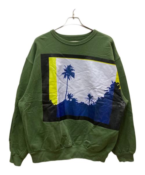 DRIES VAN NOTEN（ドリスヴァンノッテン）DRIES VAN NOTEN (ドリスヴァンノッテン) LEN LYE /パームツリースウェット グリーン サイズ:Mの古着・服飾アイテム