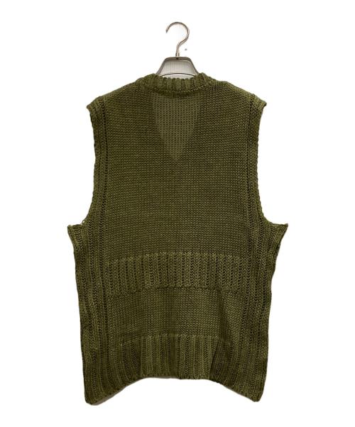 OUR LEGACY（アワーレガシー）OUR LEGACY (アワーレガシー) リネンニットベスト グリーン サイズ:48の古着・服飾アイテム