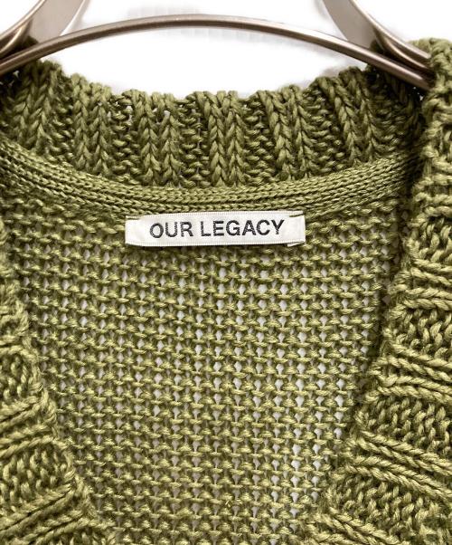 OUR LEGACY（アワーレガシー）OUR LEGACY (アワーレガシー) リネンニットベスト グリーン サイズ:48の古着・服飾アイテム