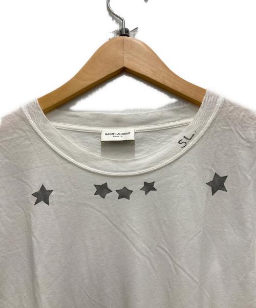 Saint Laurent Paris（サンローランパリ）Saint Laurent Paris (サンローランパリ) プリントTシャツ ホワイト サイズ:Sの古着・服飾アイテム