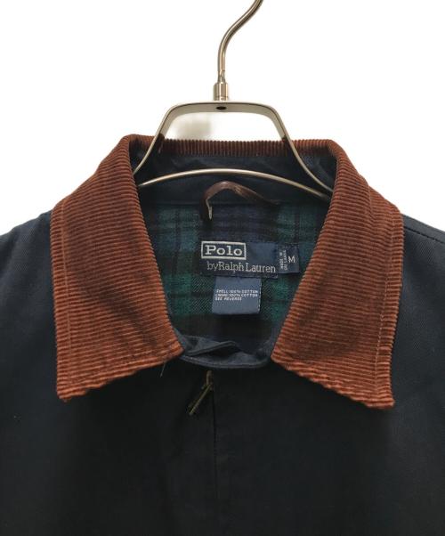 POLO RALPH LAUREN（ポロ・ラルフローレン）POLO RALPH LAUREN (ポロ・ラルフローレン) 90'S 襟コーデュロイスイングトップ ネイビー サイズ:Mの古着・服飾アイテム