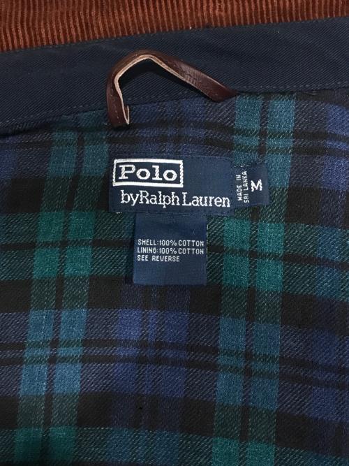 POLO RALPH LAUREN（ポロ・ラルフローレン）POLO RALPH LAUREN (ポロ・ラルフローレン) 90'S 襟コーデュロイスイングトップ ネイビー サイズ:Mの古着・服飾アイテム