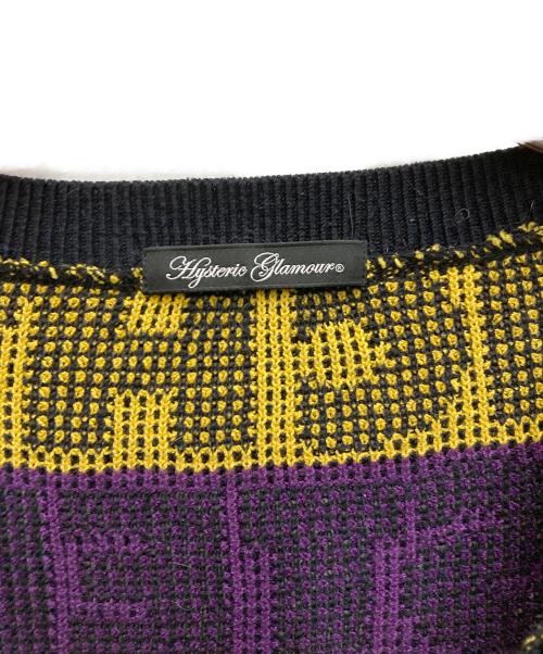 Hysteric Glamour（ヒステリックグラマー）Hysteric Glamour (ヒステリックグラマー) ボーダーセーター パープル サイズ:FREEの古着・服飾アイテム