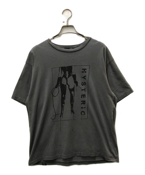 Hysteric Glamour（ヒステリックグラマー）Hysteric Glamour (ヒステリックグラマー) SIENA BARNES/HYSTERIC DOMINATION Tシャツ グレー サイズ:Lの古着・服飾アイテム
