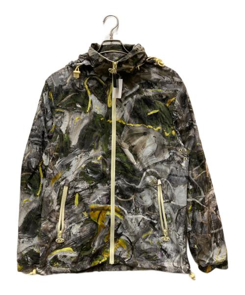 DIESEL（ディーゼル）DIESEL (ディーゼル) J-WARREL-PRINT JACKET グレー サイズ:42の古着・服飾アイテム