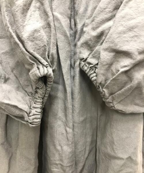 CLOTH&CROSS（クロスアンドクロス）CLOTH&CROSS (クロスアンドクロス) リネンギャザーワンピース ピンク サイズ:Mの古着・服飾アイテム