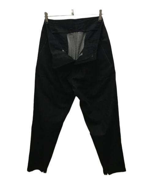 Yohji Yamamoto pour homme（ヨウジヤマモト プールオム）Yohji Yamamoto pour homme (ヨウジヤマモト プールオム) テーパードサルエルデニム ブラック サイズ:2の古着・服飾アイテム