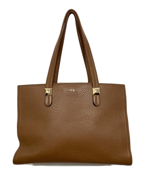 FURLA（フルラ）FURLA (フルラ) レザートートバッグ ブラウンの古着・服飾アイテム