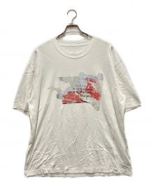 Maison Margiela（メゾンマルジェラ）の古着「19AW デストロイ カレンダープリント ロゴTシャツ」｜ホワイト