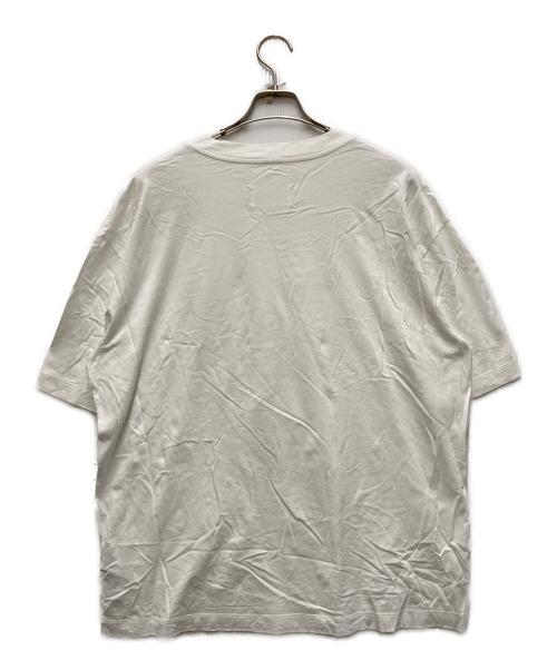 Maison Margiela（メゾンマルジェラ）Maison Margiela (メゾンマルジェラ) 19AW デストロイ カレンダープリント ロゴTシャツ ホワイト サイズ:46の古着・服飾アイテム