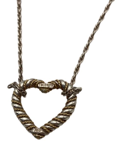 TIFFANY & Co.（ティファニー アンド コー）Tiffany & Co. (ティファニー) ツイストハートネックレス シルバー×ゴールドの古着・服飾アイテム