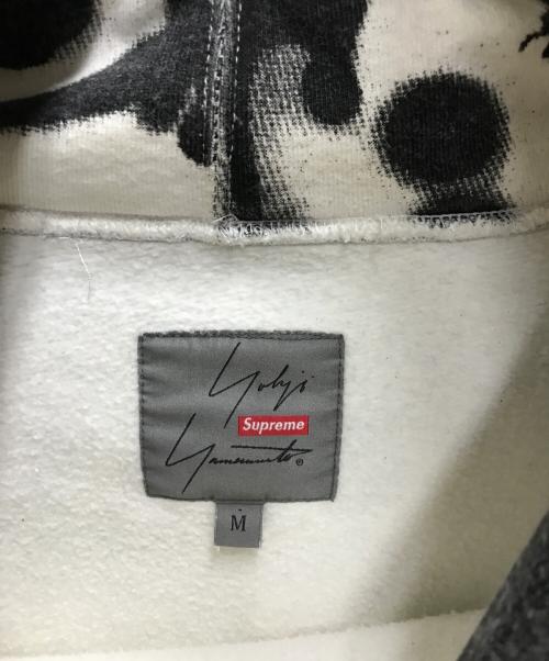 Yohji Yamamoto pour homme（ヨウジヤマモト プールオム）Yohji Yamamoto pour homme (ヨウジヤマモト プールオム) Supreme (シュプリーム) 20AW HOODED SWEATSHIRT ブラック×ホワイト サイズ:Ｍの古着・服飾アイテム