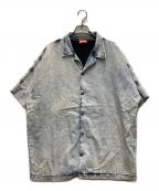 DIESELディーゼル）の古着「半袖デニムシャツ」｜ブルー