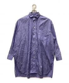 ticca（ティッカ）の古着「スクエアスリットチュニックシャツ」｜ブルー
