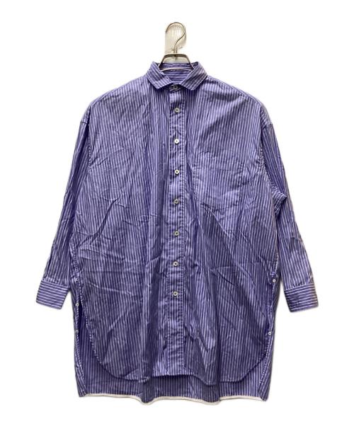 ticca（ティッカ）ticca (ティッカ) スクエアスリットチュニックシャツ ブルー サイズ:FREEの古着・服飾アイテム