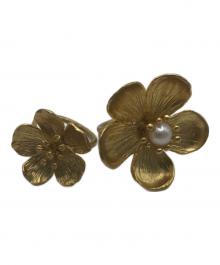 KAJA BIJOUX（カジャ・ビジュー）の古着「フラワーリング」｜ゴールド