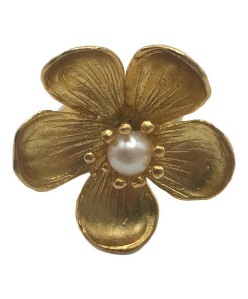 KAJA BIJOUX（カジャ・ビジュー）KAJA BIJOUX (カジャ・ビジュー) フラワーリング ゴールド サイズ:無しの古着・服飾アイテム