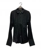 CELINEセリーヌ）の古着「丸襟シャツ」｜ブラック