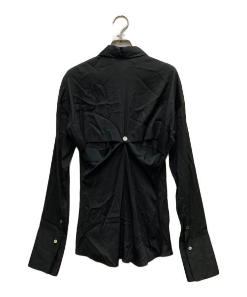 CELINE（セリーヌ）CELINE (セリーヌ) 丸襟シャツ ブラック サイズ:36の古着・服飾アイテム