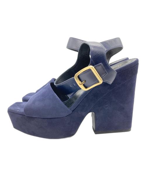 CELINE（セリーヌ）CELINE (セリーヌ) Wedge Sandal ネイビー サイズ:37.5の古着・服飾アイテム