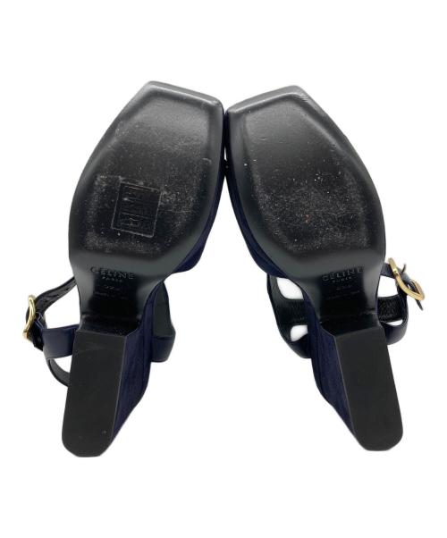 CELINE（セリーヌ）CELINE (セリーヌ) Wedge Sandal ネイビー サイズ:37.5の古着・服飾アイテム
