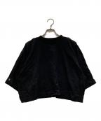 TOGA ARCHIVESトーガアーカイブス）の古着「Cotton jersey zip Tーshirt」｜ブラック