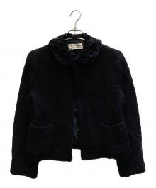 ROBE DE CHAMBRE COMME DES GARCONS（ローブドシャンブル コムデギャルソン）の古着「90's 襟ファー ジャケット」｜ブラック