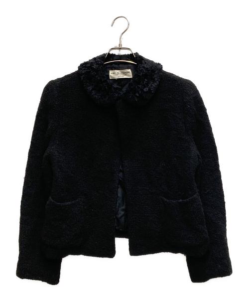 ROBE DE CHAMBRE COMME DES GARCONS（ローブドシャンブル コムデギャルソン）ROBE DE CHAMBRE COMME DES GARCONS (ローブドシャンブル コムデギャルソン) 90's 襟ファー ジャケット ブラック サイズ:表記無しの古着・服飾アイテム