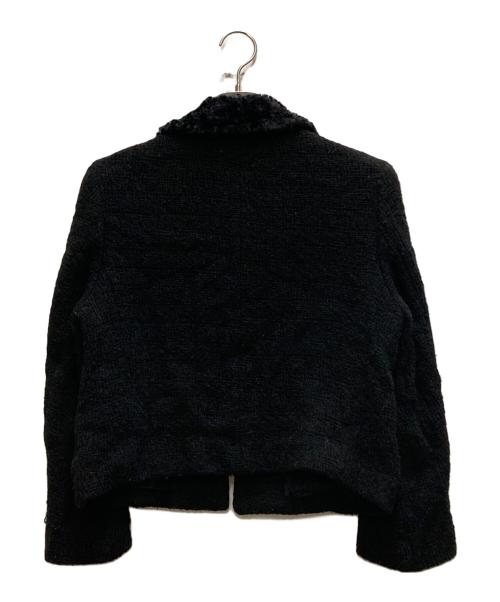 ROBE DE CHAMBRE COMME DES GARCONS（ローブドシャンブル コムデギャルソン）ROBE DE CHAMBRE COMME DES GARCONS (ローブドシャンブル コムデギャルソン) 90's 襟ファー ジャケット ブラック サイズ:表記無しの古着・服飾アイテム