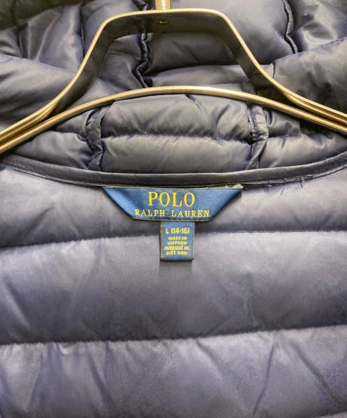 POLO RALPH LAUREN（ポロ・ラルフローレン）POLO RALPH LAUREN (ポロ・ラルフローレン) ダウンジャケット ネイビー サイズ:L(キッズ14-16サイズ)　レディースS相当の古着・服飾アイテム