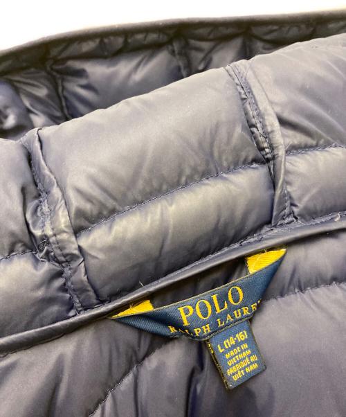 POLO RALPH LAUREN（ポロ・ラルフローレン）POLO RALPH LAUREN (ポロ・ラルフローレン) ダウンジャケット ネイビー サイズ:L(キッズ14-16サイズ)　レディースS相当の古着・服飾アイテム