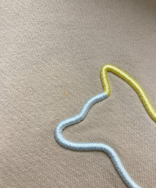 maison kitsune（メゾンキツネ）MAISON KITSUNE (メゾンキツネ) フォックス刺繍パーカー ベージュ サイズ:Mの古着・服飾アイテム