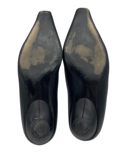 Mame Kurogouchi（マメクロゴウチ）Mame Kurogouchi (マメクロゴウチ) Curved Line Low Heel Pumps ブラック サイズ:23.5cmの古着・服飾アイテム