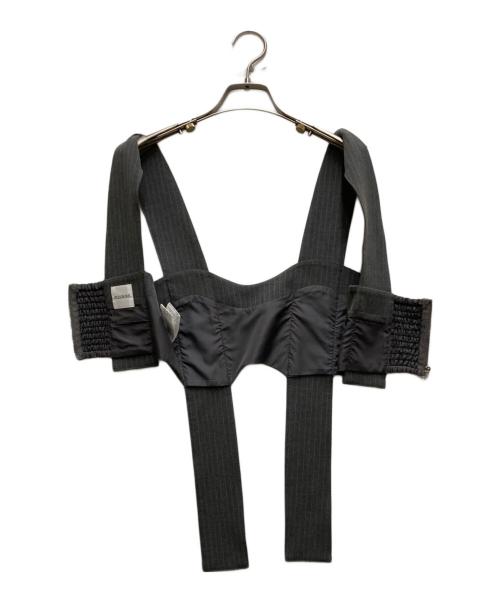 MUSUBORE（ムスボレ）musubore (ムスボレ) vents skirt ＆ bustier set-up グレーの古着・服飾アイテム