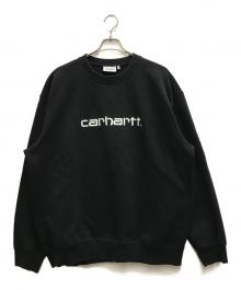 Carhartt WIP（カーハート ワーク イン プログレス）の古着「刺繍スウェット」｜ブラック